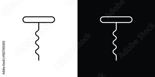 Corkscrew icons vector. doodle. on a white background.