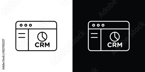 CRM icons vector. doodle. on a white background.