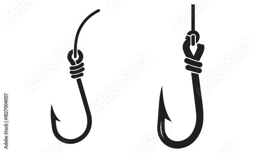 Fishing & Diving Silhouette Vector Bundle: Fisherman, Fish Hooks, Scuba Divers, and Nature Scenes Graphics