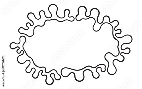 Organic Wavy Outline Frame Vector Element for Diverse Graphic Design Projects