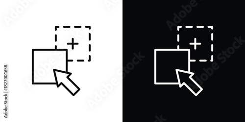 Drag and drop icons vector. doodle. on a white background.