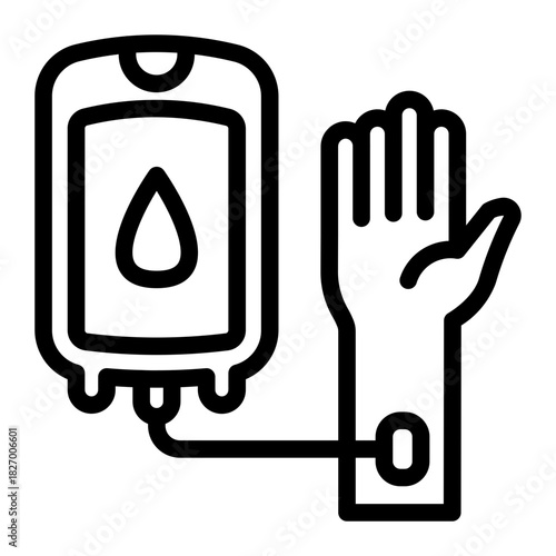 This Transfussion icon is suitable for pharmacy.