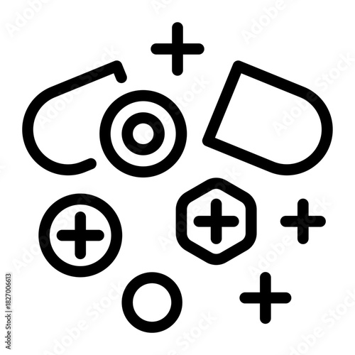 This Vitamin icon is suitable for pharmacy.