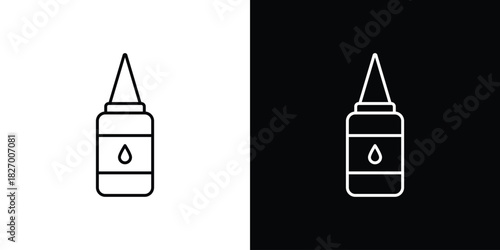 Glue bottle icons vector. doodle. on a white background.