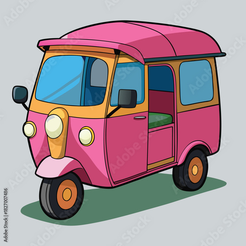 Retro toy vehicles classic small model car truck and vintage transportation illustration