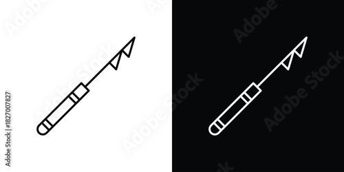 Harpoon icons vector. doodle. on a white background.