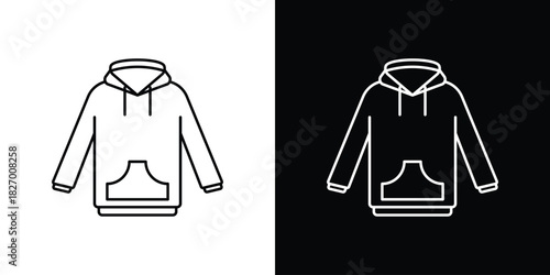Hoodie jacket icons vector. doodle. on a white background.
