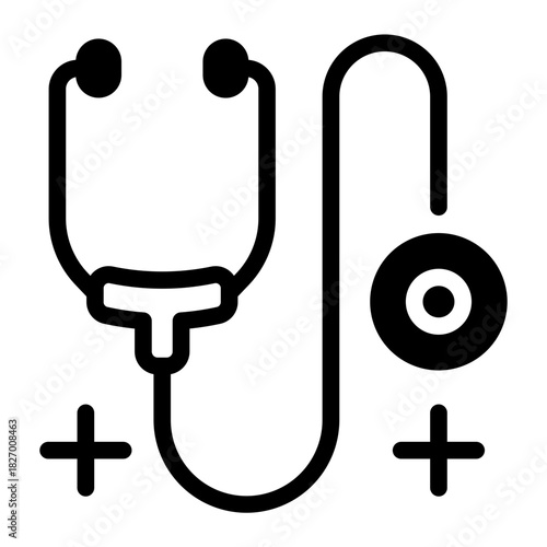 This Stethoscope icon is suitable for pharmacy.
