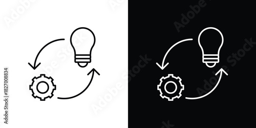 Implementation icons vector. doodle. on a white background.