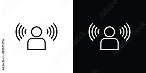 Influencer icons vector. doodle. on a white background.