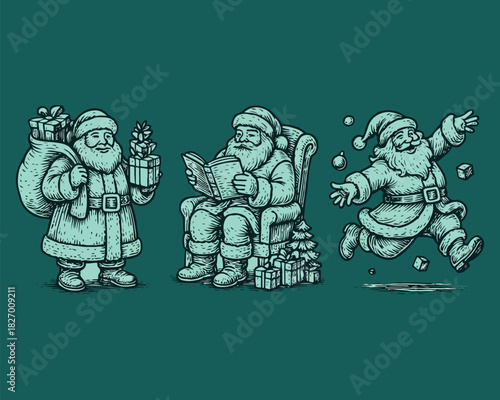 Funny set of vector cartoon comic character illustration design with zombie, monster, and people sketch art style