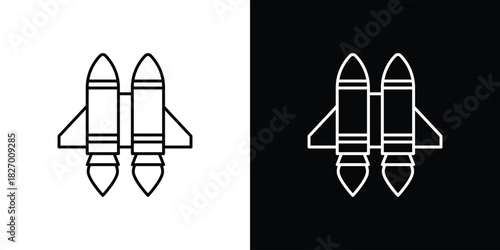 Jetpack icons vector. doodle. on a white background.