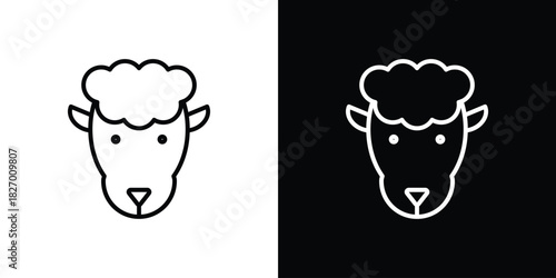 Lamb icons vector. doodle. on a white background.