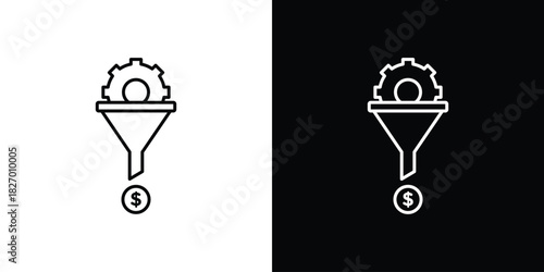 Lead generation icons vector. doodle. on a white background.