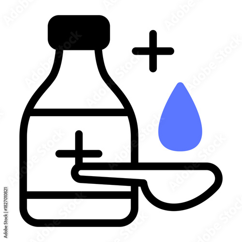 This Syrup icon is suitable for pharmacy.