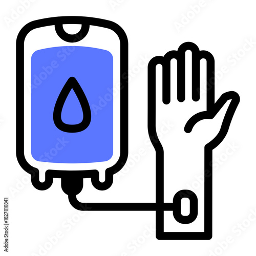 This Transfussion icon is suitable for pharmacy.
