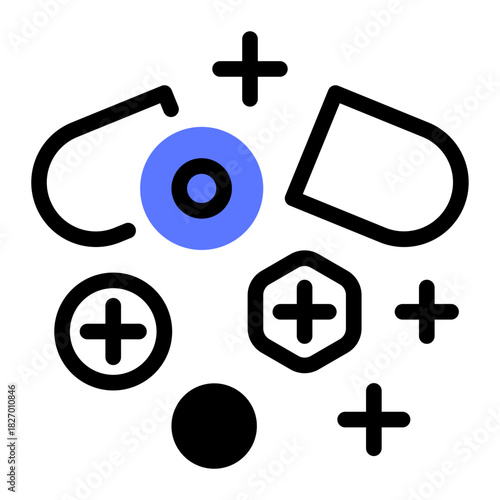 This Vitamin icon is suitable for pharmacy.