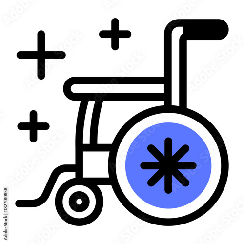 This Wheelchair icon is suitable for pharmacy.