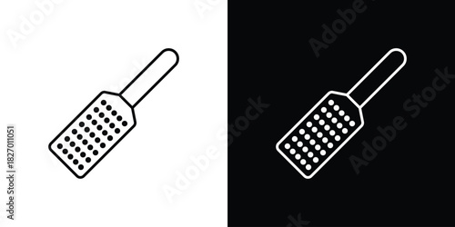 Microplane grater icons vector. doodle. on a white background.