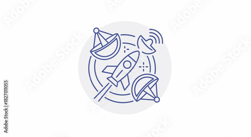 Space exploration rocket and satellite communication technology.