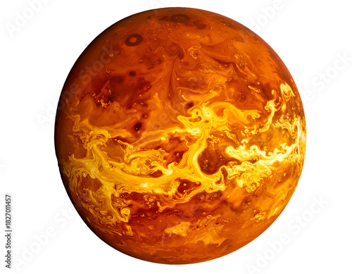 Planet's surface swirling with heat and light