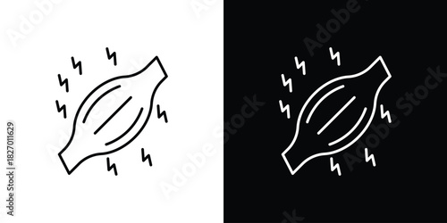 Myalgia icons vector. doodle. on a white background.