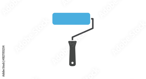 Paint roller icon for renovation and painting projects symbolizing home improvement and creation