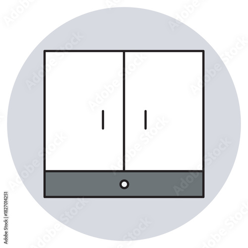 Closet Icon, Clothing Closet, Wardrobe Storage, Organized Closet, Garment Cabinet, vector