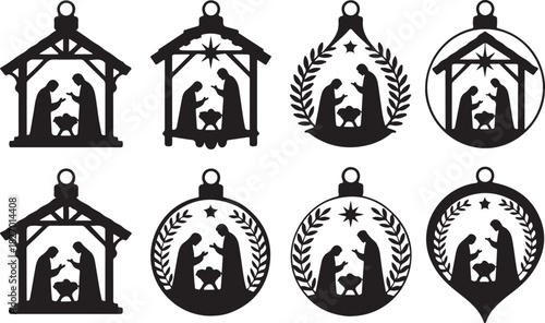 Laser Cut Nativity Bundle for Ornaments