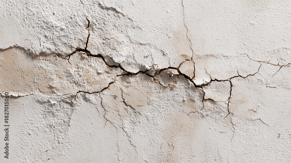 Fototapeta premium detailed cracks on plaster wall