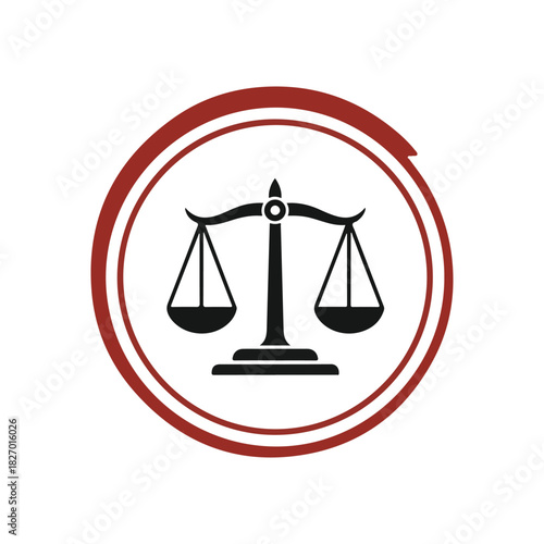 Balance scale symbol for law and justice