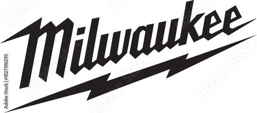 The iconic Milwaukee Tool logo features the brand name in a stylized font with a bold lightning bolt design.