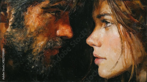Young couple in georgia share an intimate moment, their faces close, expressing affection and a shared connection, creating a high quality realistic portrait by rodrigo bakoven