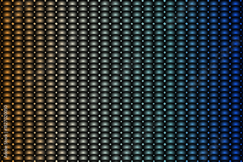 Digital gradient pattern of glowing geometric spheres texture.