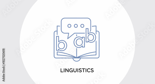 Linguistics study of language symbols and communication concepts.