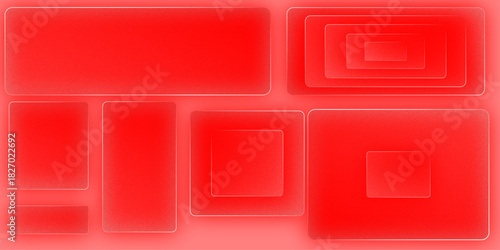 Light frame red glass effect on sample background, beautiful realistic reflection abstracts modern design of liquid glass background light glass set collection with glow effect.