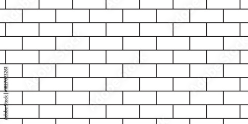 white brick wall texture and solid bricks seamless pattern background.	