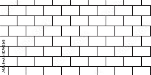 white brick wall texture and solid bricks seamless pattern background.	