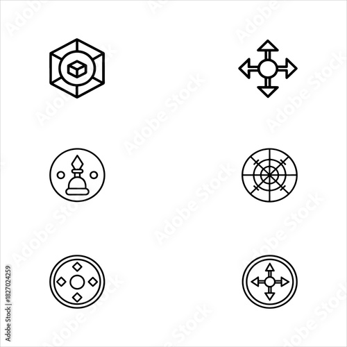 A Professional Strategic Strategy Icon Symbol, Showcasing Planning and Execution in a Flat Design Minimalist Vector for Digital Business Growth Success Management.