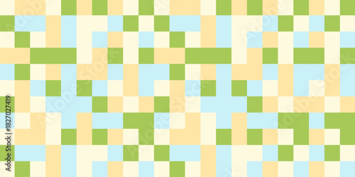 Abstract pixeled bar colorful background with squares and rectangles futuristic pixel Illustration, abstract texture of modern geometric pattern design squares background.