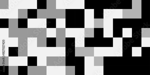 Abstract pixeled bar colorful background with squares and rectangles futuristic pixel Illustration, abstract texture of modern geometric pattern design squares background.