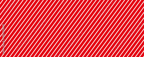 Red stripes on white background. Striped diagonal pattern Vector illustration of Seamless background Christmas or winter theme Background with slanted lines