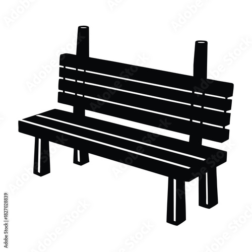 factory bench on white background