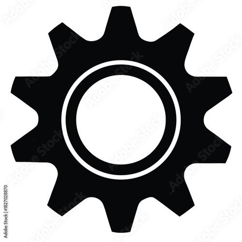 gear settings vector on white background