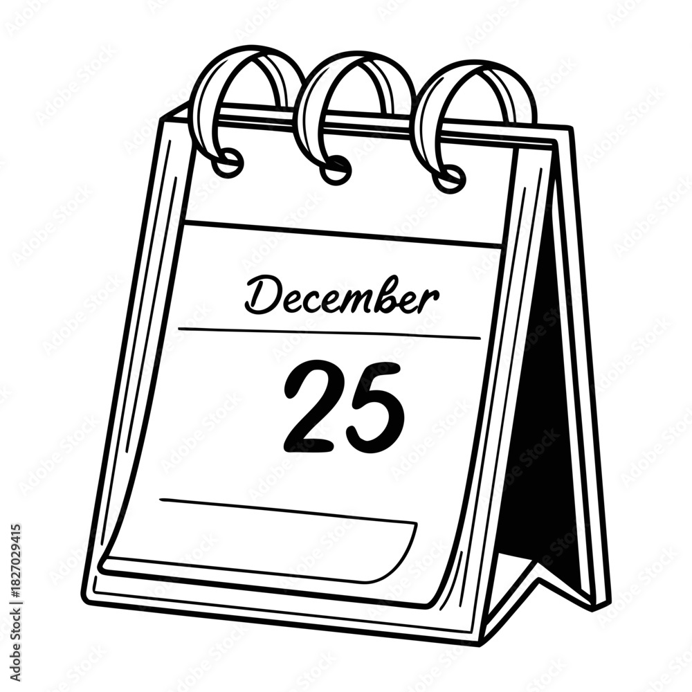 Fototapeta premium desktop calendar with red ribbon