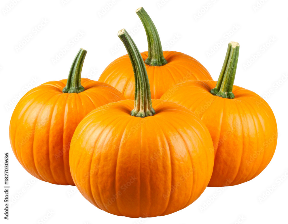 Fototapeta premium Funny and Friendly Carved Pumpkins for Festive Decor