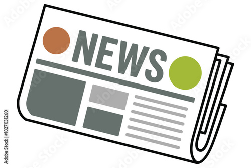 A folded newspaper with the word NEWS prominently displayed on its front page.