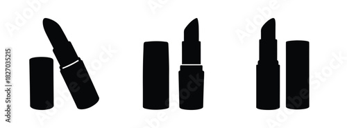 Black eyeliner pencil set vector illustration for makeup beauty and cosmetic product design needs