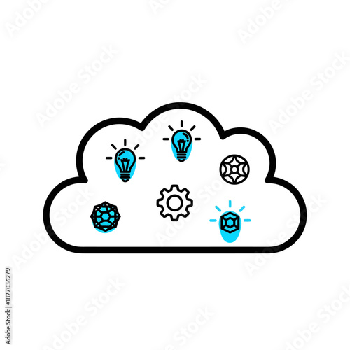 Brainstorm in the cloud sparks innovative solutions and clever ideas, driving business growth and bright futures with collaborative thinking