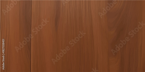 A vector illustration of a natural brown hardwood grain texture pattern for a vintage wooden floor plank or wall surface